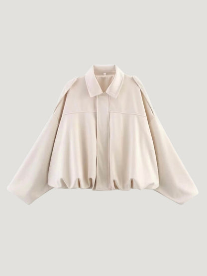 Lara | Suede Bomber Jacket