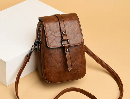 Vintage Multi-Functional Soft Leather Shoulder Bag - main view