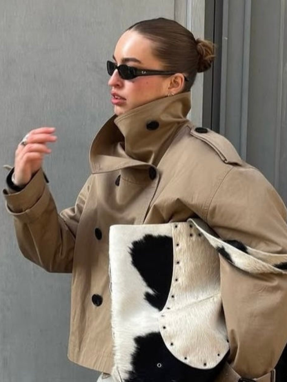 Cath | Short Belted Trench Coat