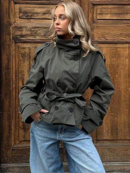 Cath | Short Belted Trench Coat