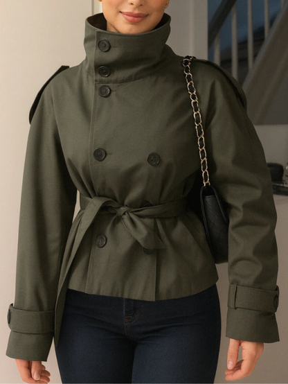Cath | Short Belted Trench Coat
