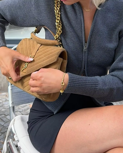 Judy | Women's Zip-Up Knit Cardigan
