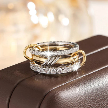 Golden Aura – Hypoallergenic Women’s Ring with Zirconia