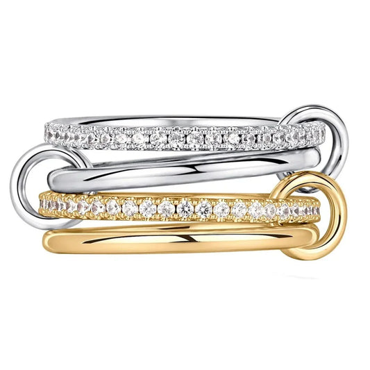 Golden Aura – Hypoallergenic Women’s Ring with Zirconia