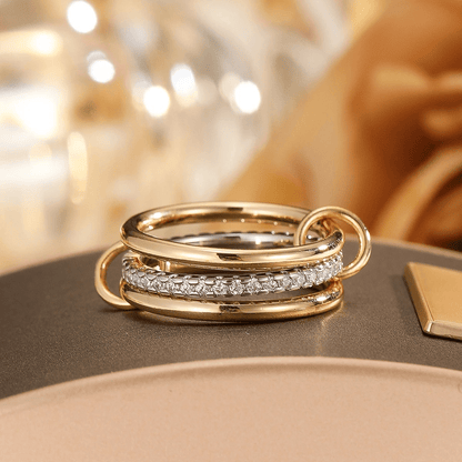 Golden Aura – Hypoallergenic Women’s Ring with Zirconia